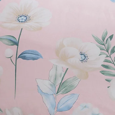 Красивый дисперсный тканый принт 100% переработанный цветочный полиэстер Простыня из микрофибры водонепроницаемая ткань