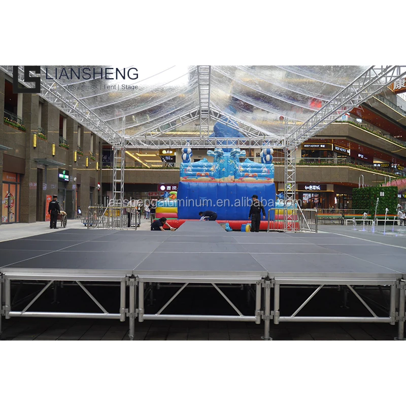 Event Aluminum Stage  exhibition Show mobile stage LED lights roof Truss Display Outdoor concert portable Stage Platform