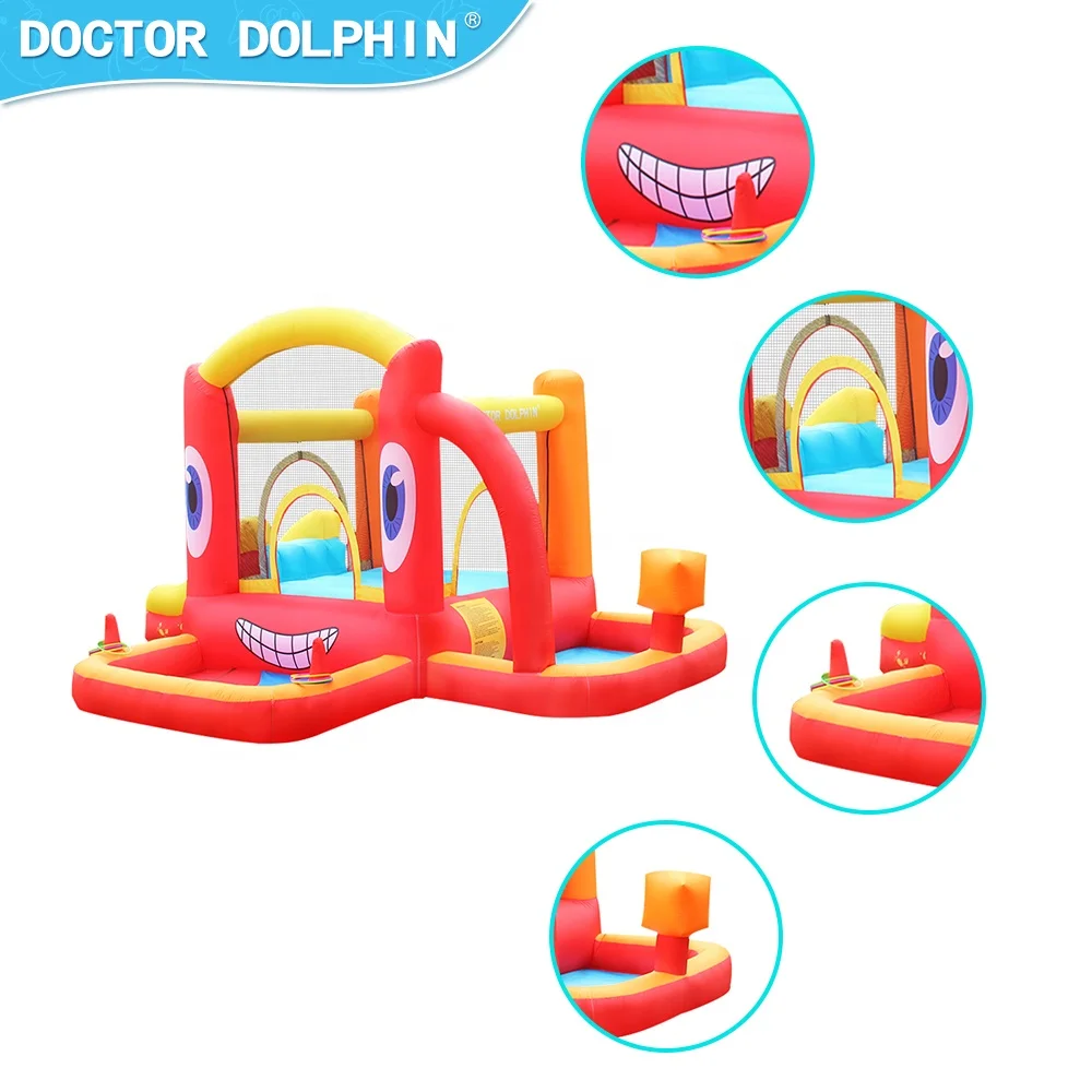 Надувной домик для прыжков Doctor Dolphin Fly маленькая горка надувной замок джампер детский бассейн с воздуходувкой