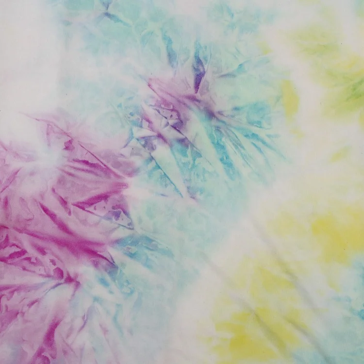 Professional Colorful Tie Dye Designer Single Spandex Polyester Jersey Fabric Women Fabric