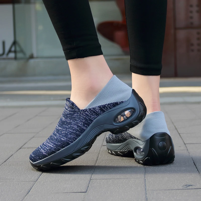 Air Cushion Heel Swing Rocking Shoes Casual Shoes Women Fashionable