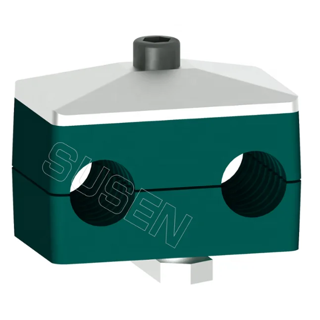 Plastic hanging double twin pipe clamp clamps for pipes