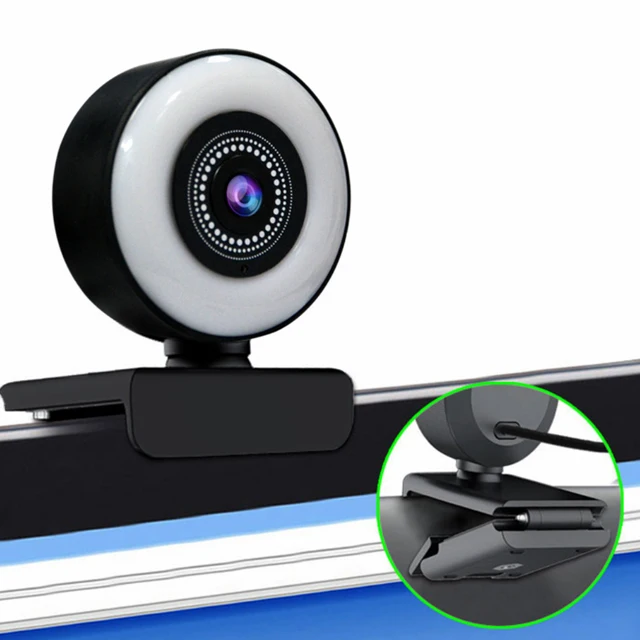 Веб-камера Q15 1080P с микрофоном и кольцевой подсветкой, 2K веб-камера с Usb-проводом, веб-камера с USB-видео классом (UVC), 0,5-3 метра, 1920x1080, встроенная