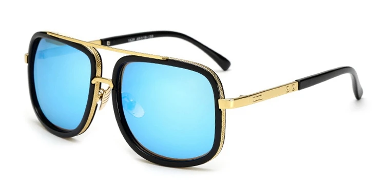 Metal Trend Street Retro Sunglasses Fashion Square Large  Ladies Fine Well Luxury Big Frame Eyewear