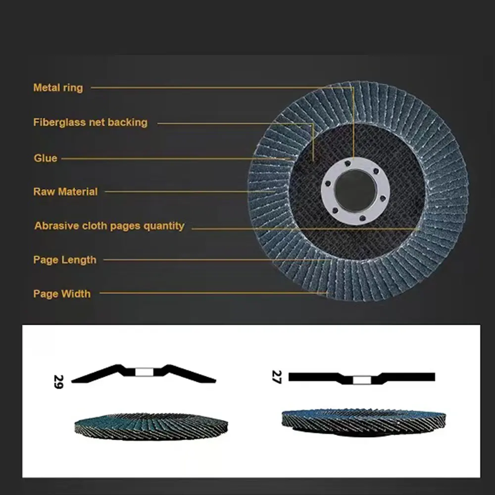 DELUN Free Samples And Cost Effective T27 Flat 4 inch Ceramic Flap Disc With Best Quality