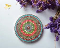 Пользовательский Печатный водовпитывающий круглый напиток пиво Кофе Вино керамическая чашка набор подставок с держателем