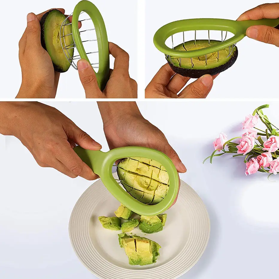 2024 Fashion Kitchen Utensils Easy Use Multifunctional Plastic Fruit & Avocado Cutter Factory Supply Fruit & Vegetable Tools