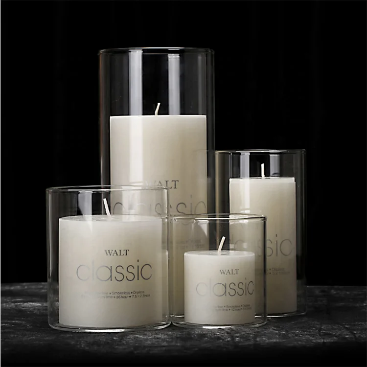 china supplier backflow tealight clear glass candle holder