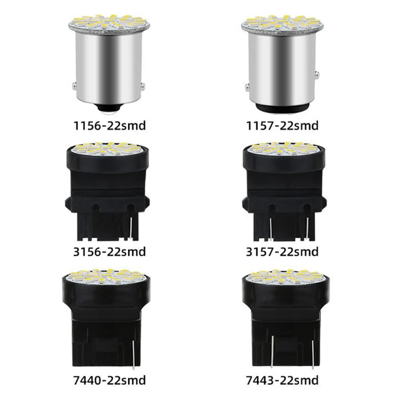 Hot sell 6000K DRL White BA15S 1156/1157/T20/T25 1206 22SMD Turn Signal Light Backup Bulb