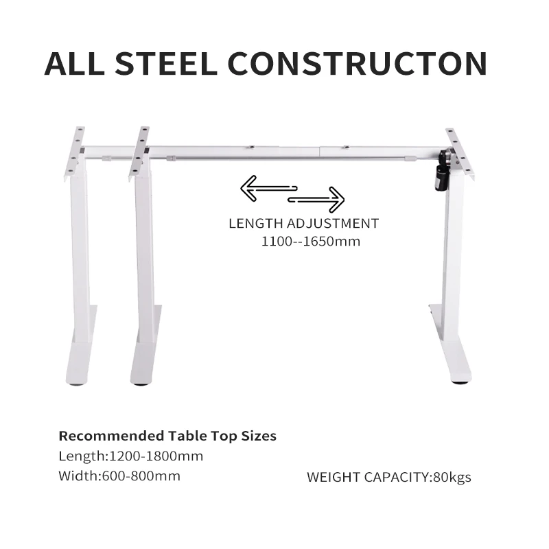 Home Office Ergonomic Computer Electric Adjustable Desk Frame Modern Standing Desk