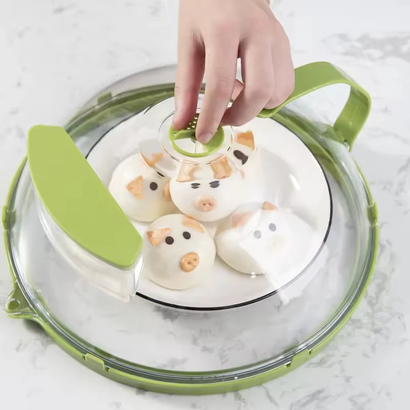 House Necessities Cute Kitchen Finds Gadgets Microwave Accessories High Temperature Food Dish Splatter Cover With Water