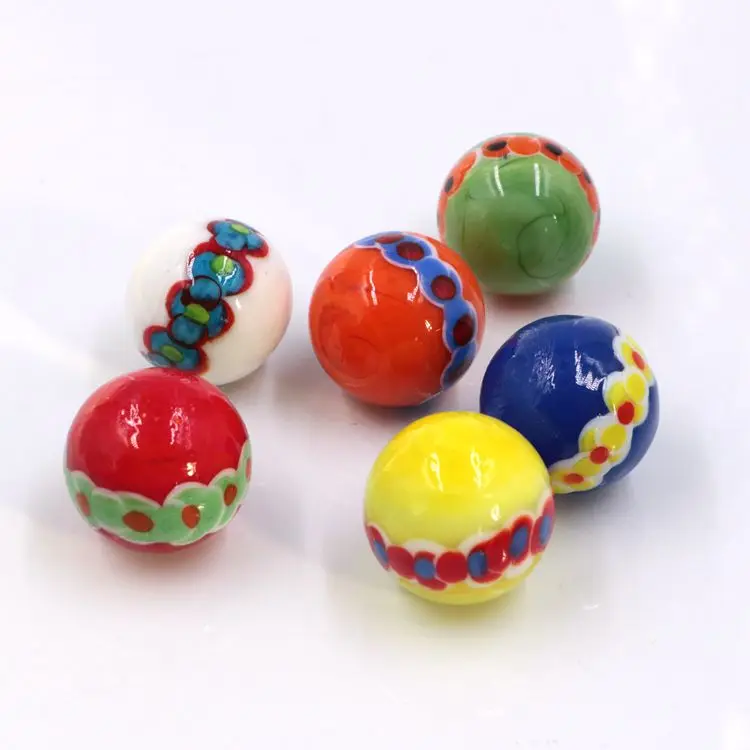 
Customized Wholesale 25mm Round Colored Mixed Murano Toy Glass Marble Balls 
