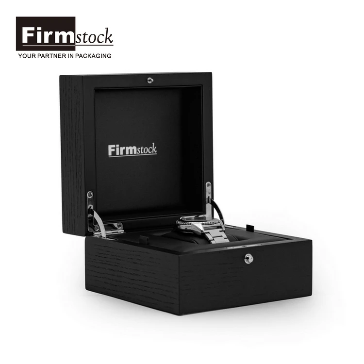 luxury custom logo popular wooden watch mens packaging case PU leather storage gift design watch box