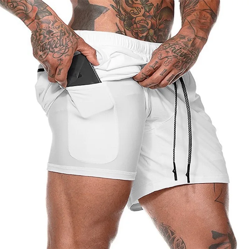
Logo custom Mens Workout compression shorts gym Fitness Shorts Sport Running Gym Shorts Men 