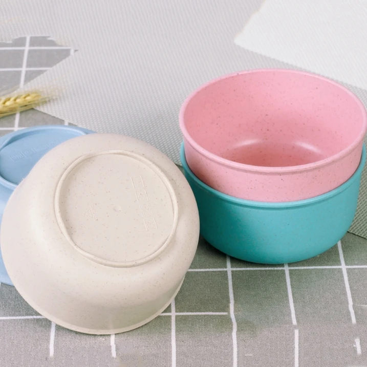 Biodegradable Reusable Colorful Lightweight Wheat Fiber Straw Noodle Soup Bowl