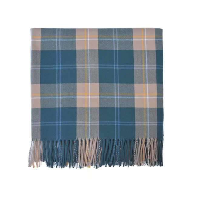 Dingtai Green Plaid Printed Single Blanket Office Fleece Blanket 100% Polyester Super Soft Blanket Knitted