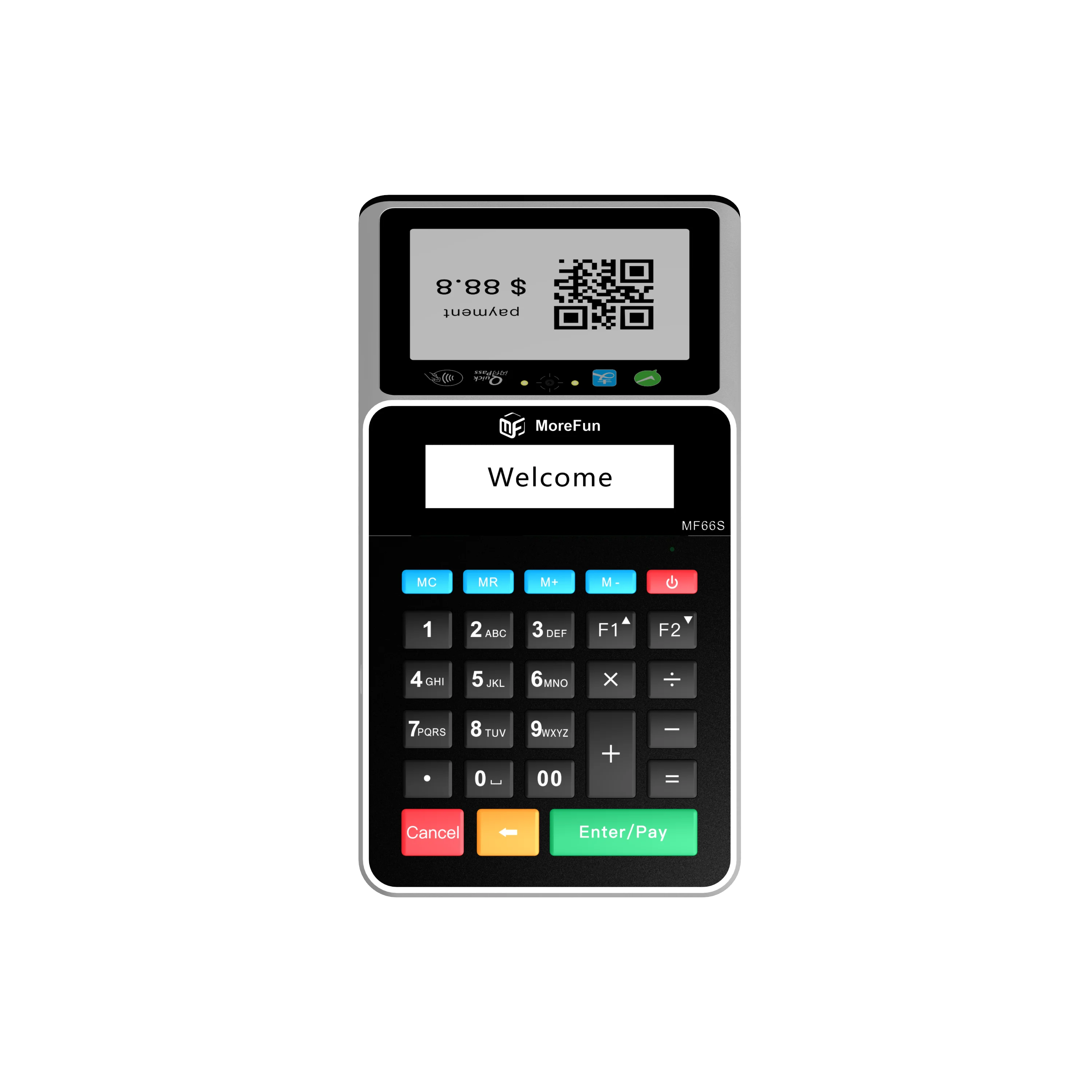 Dynamic QR code displaying GPRS & WIFI Mini Cash Register EMV Payment Terminal