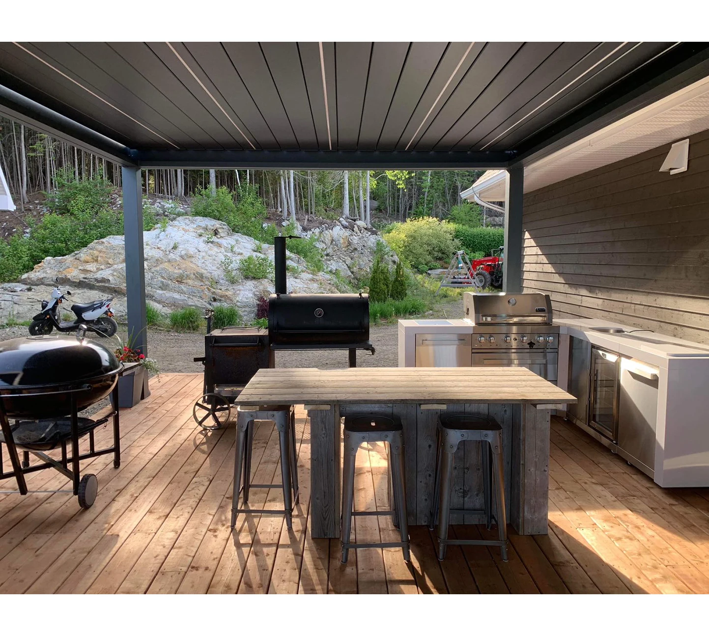 Электрическая наружная беседка Водонепроницаемая садовая алюминиевая