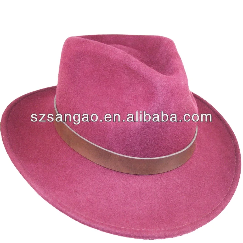 wholesale black bowler winter hat  wool felt large brim woman new fashion cheap