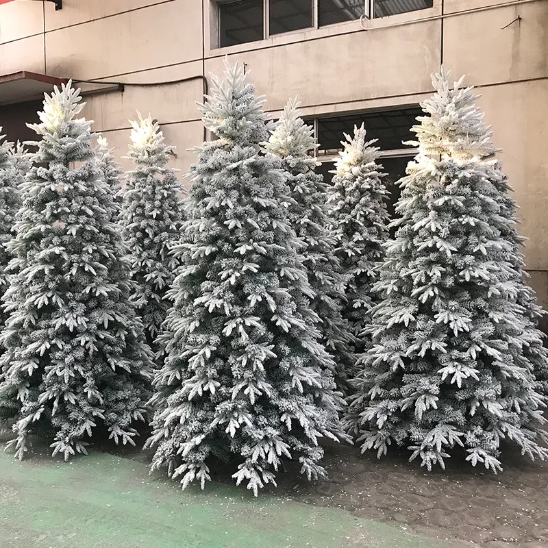 Christmas Decoration 90CM-400CM Flocked Snow Flocked Artificial Christmas Tree For Decoration FW-024689