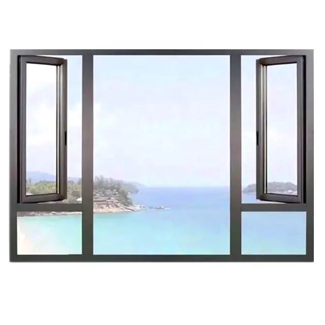 Smart home design Interior aluminum windows hurricane impact glass windows aluminum casement Windows