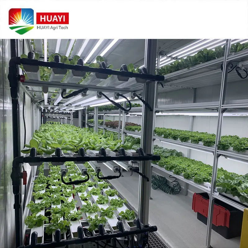 Intelligent Vertical NFT Hydroponic System Farm Planting Container with LED Lights