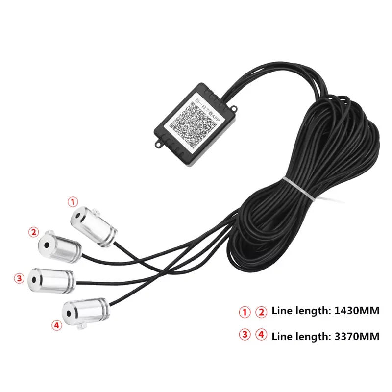 Car EL Neon Strip Light 4 /5/6 in 1 interior light Sound Control Light RGB LED Decorative Auto Atmosphere Lamp accessories luces