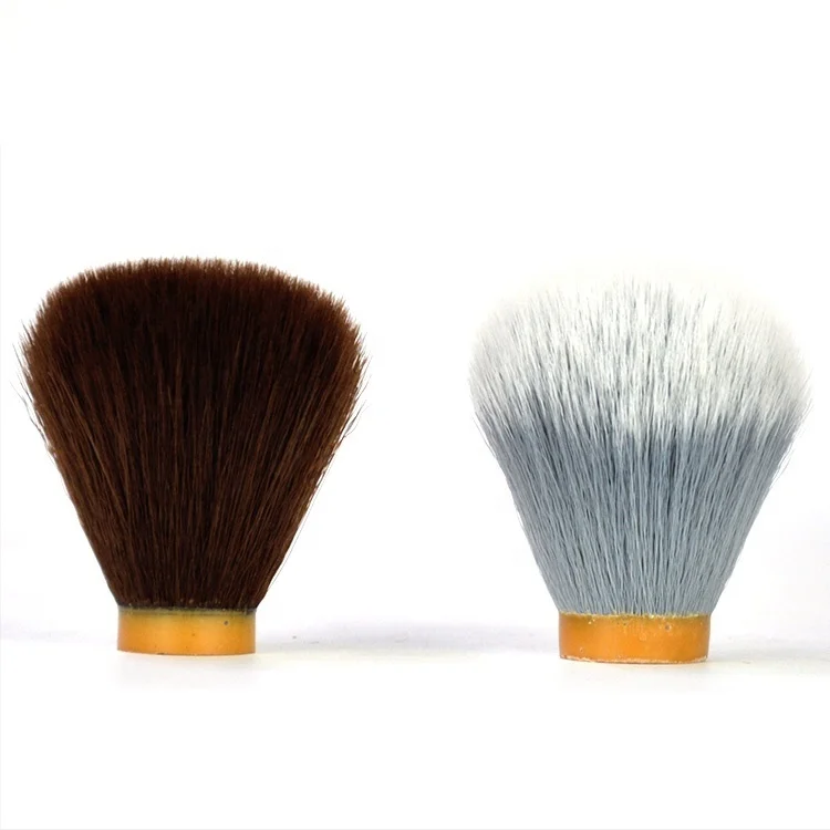 Высококачественные узлы для бритья из синтетических волос, узлы для бритья из серебряных синтетических волос