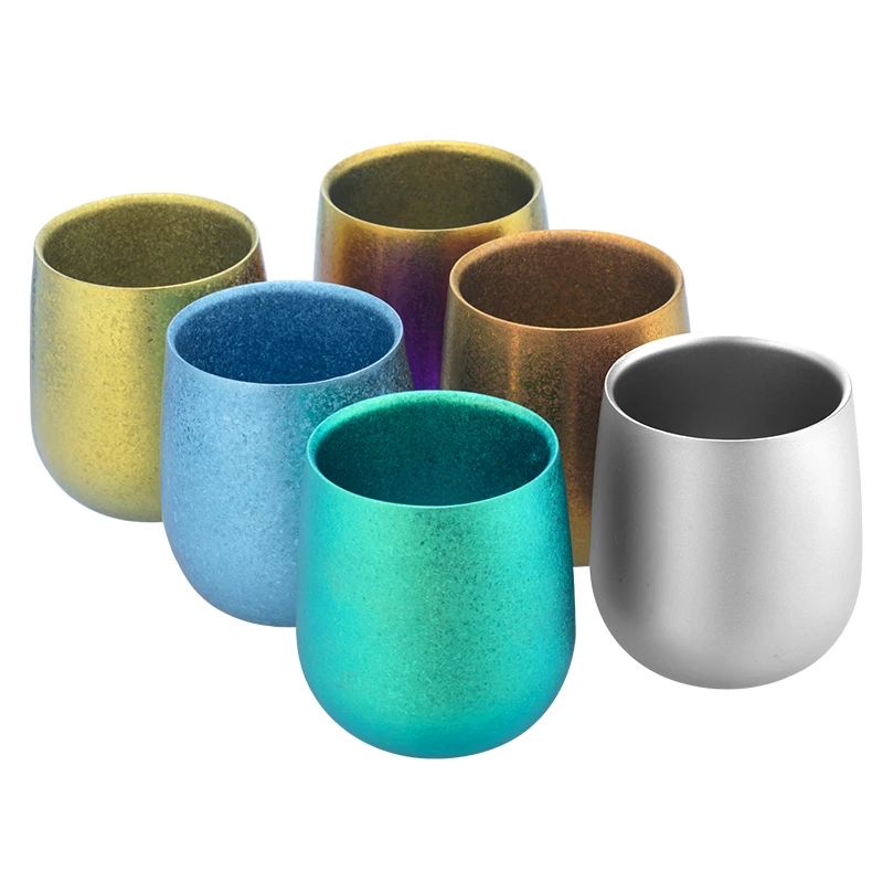 Egg Cup Titanium Creative U-shaped Thermos Cup Big Belly 4oz Egg shell Cup Tumbler
