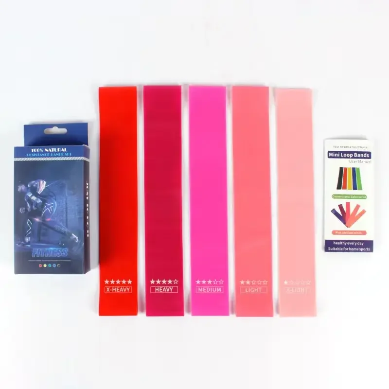 Wholesale Yoga Training Loop Gym Fitness Workout 5pcs Resistance Bands Set