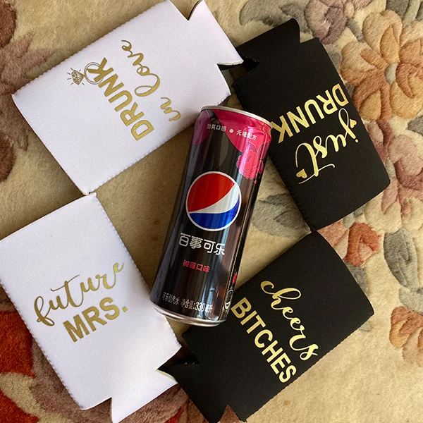 Slim Can Cooler Neoprene Coozies Sleeve Beer Skinny 12 Oz Foldable Acceptable 500pcs CANS Customized Color PAG