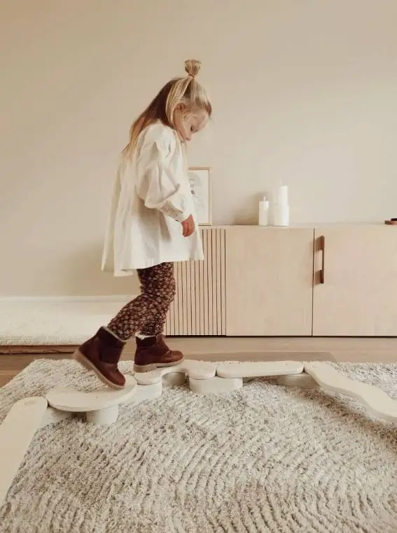 XIHA Montessori Wooden Indoor Foldable Balance Beam For Kids Adjustable Toddler Wood Kid Balance Beam Toys