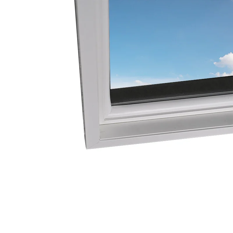 Hot sale big clear glass windows heat insulation double glass upvc profiles fixed window