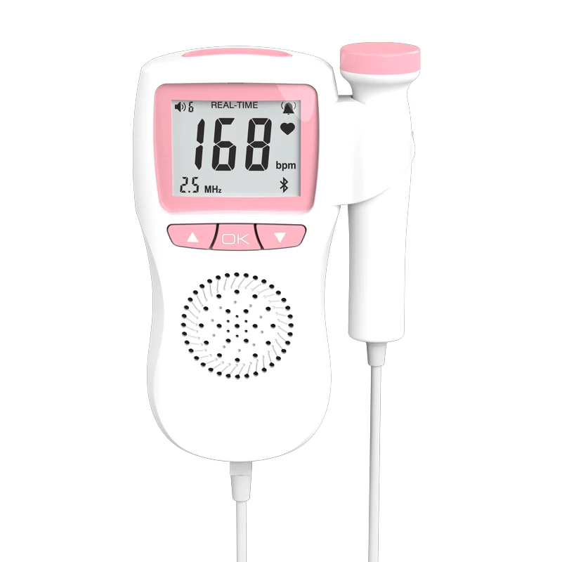OEM Fetal Doppler Medical Equipment Portable Mini Pregnant Woman Doppler Ultrasound Fetal Baby Heart Rate Monitor Machine