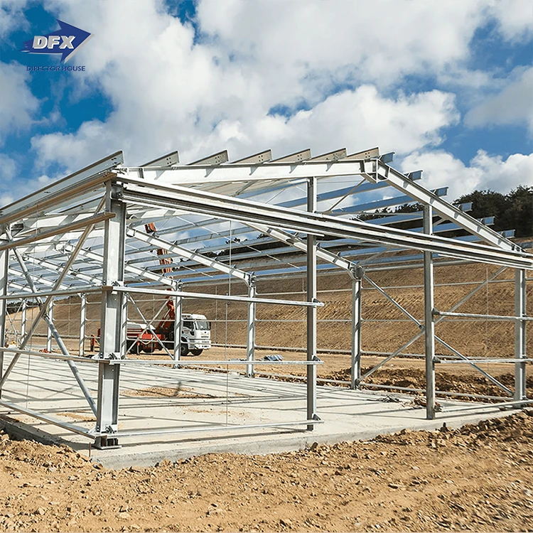 Galvanized steel structure  Workshop Garage Shed Steel Frame Prefabricated Metal Buildings Steel Structure Warehouse