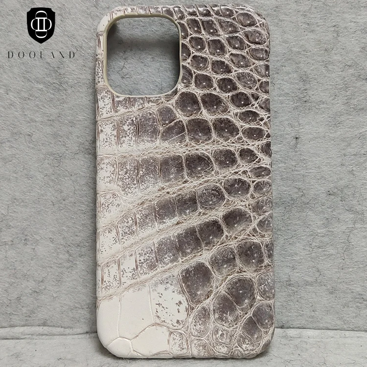 New style genuine himalaya crocodile leather skin case for iphone 12/12 pro