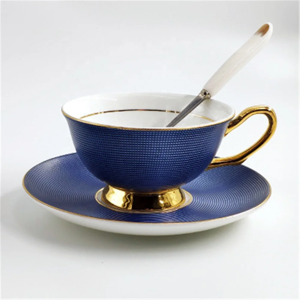 Low Price English Royal Garden Coffee Cup and saucers European Bone China Coffee Cup Set
