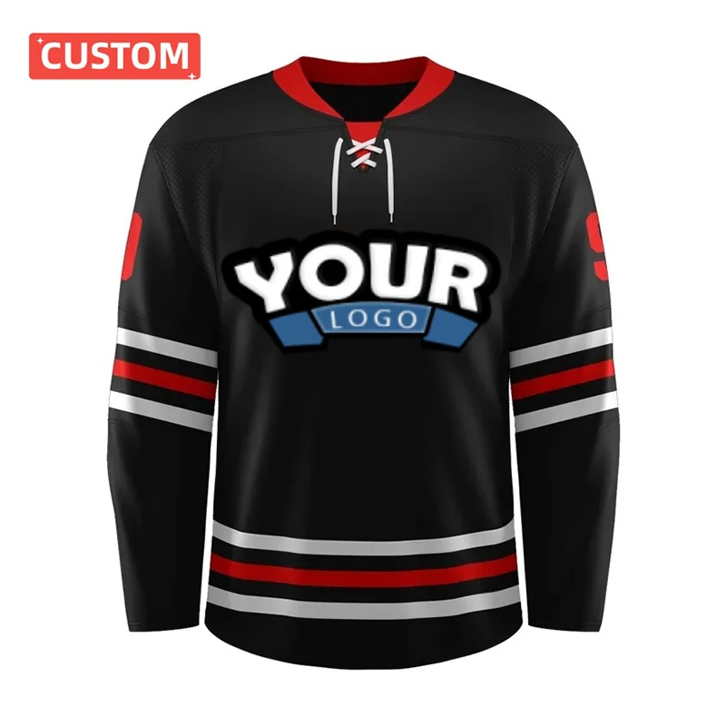 Custom Low MOQ High Quality Practice Wholesale Custom Men Women Hockey Wear Youth Cheap Blank Ice Hockey Jersey
