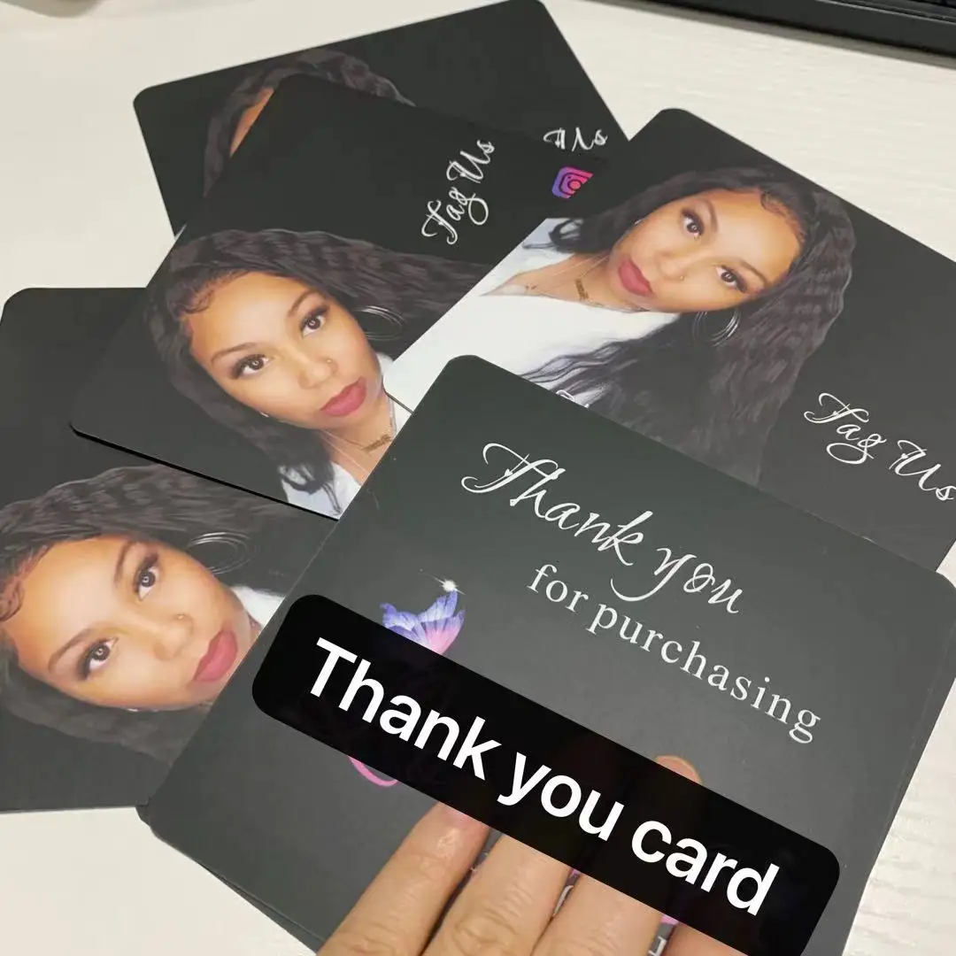free design logo High Quality paper greeting card custom with postcard Thank you