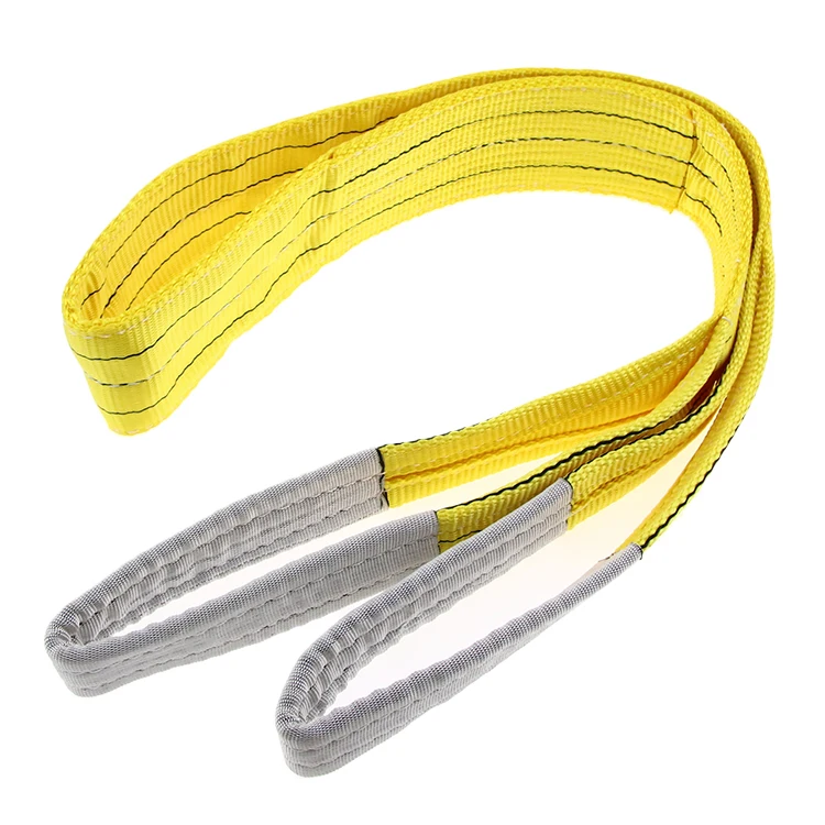 China supplier durable strong lifting flat 4 ply webbing belt sling 3ton webbing slings