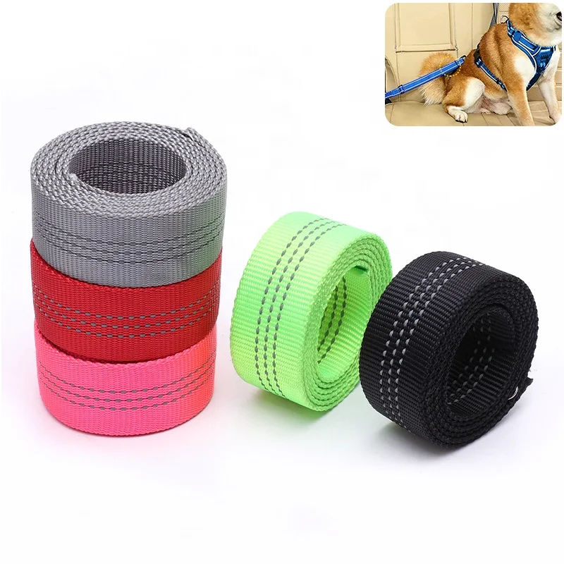 Factory Customized Design Jacquard Nylon Reflective Webbing Straps For Pet Dog Collar Leash