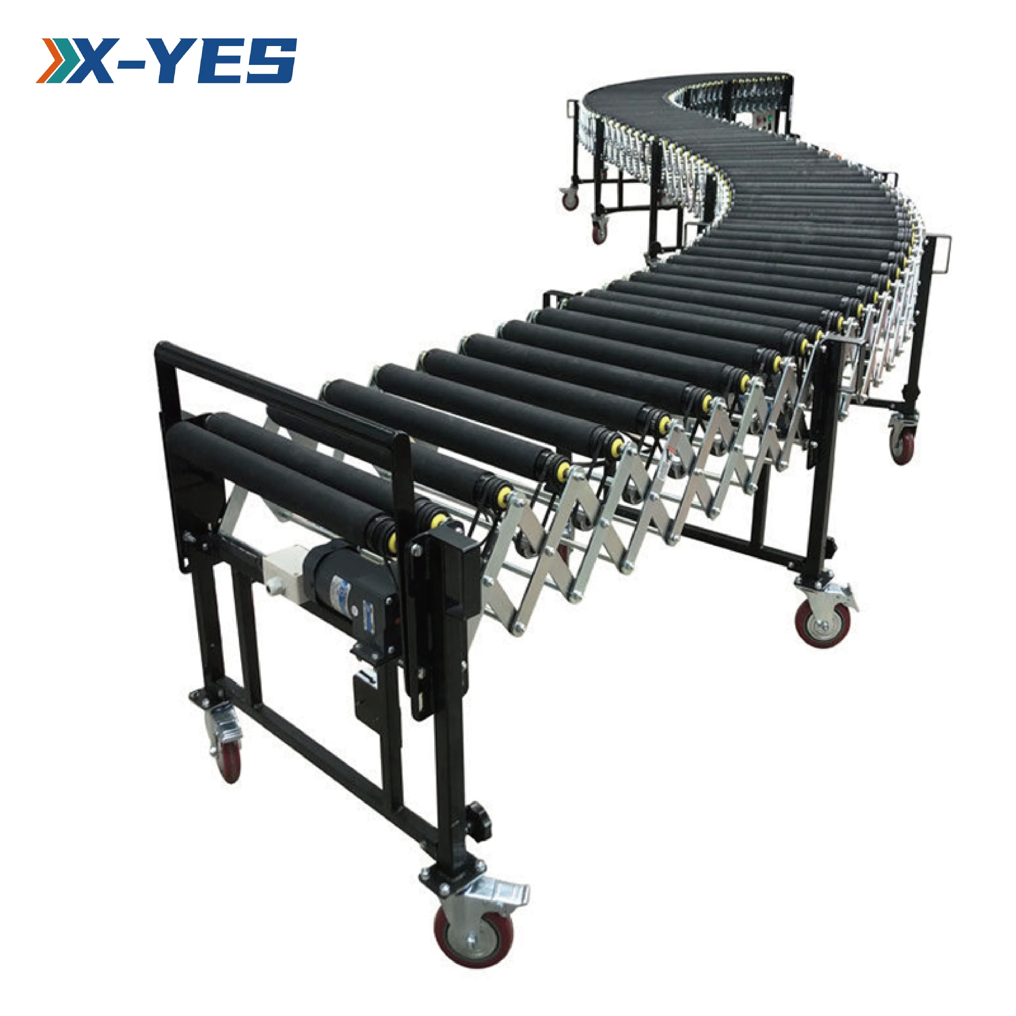 Customized Flat Flex Belt Flexible Portable Roller Conveyor