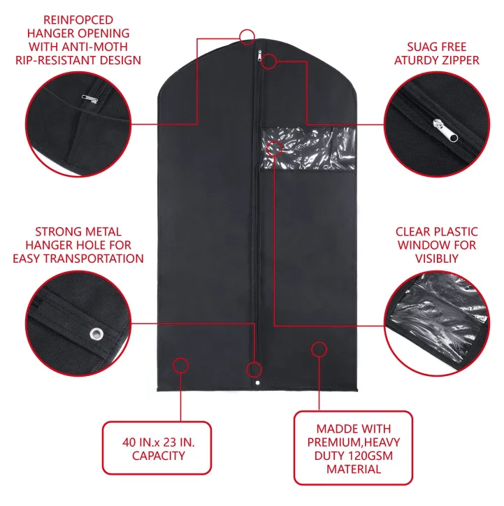 WeDo Custom Logo Amazon Hot Sale Factory Direct Sale Clothing Dust Proof pouch and Waterproof Non-woven Suit Bag High Quality