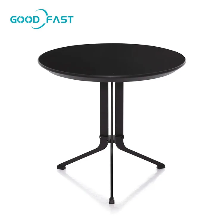 Оптовая продажа современный стол для гостиницы металлическая основа покраски горячая Распродажа круглый ресторана с черной краской из