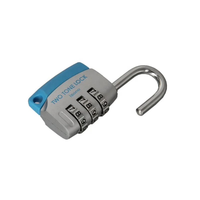 Best selling silver color body 60mm size 3 digit wheel classic cabinet lock
