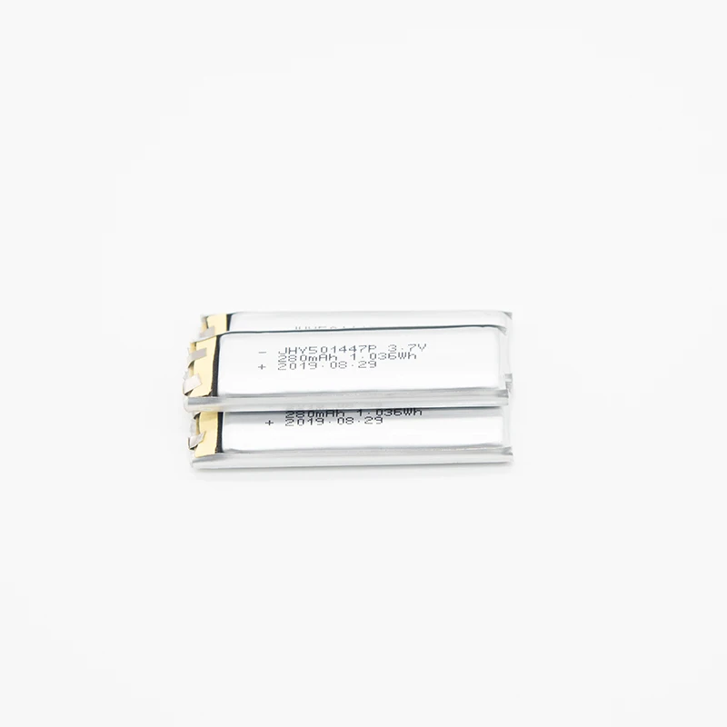 JHY prasmatic battery lipo 501447P 3.7V 280mAh disposable lithium polymer battery