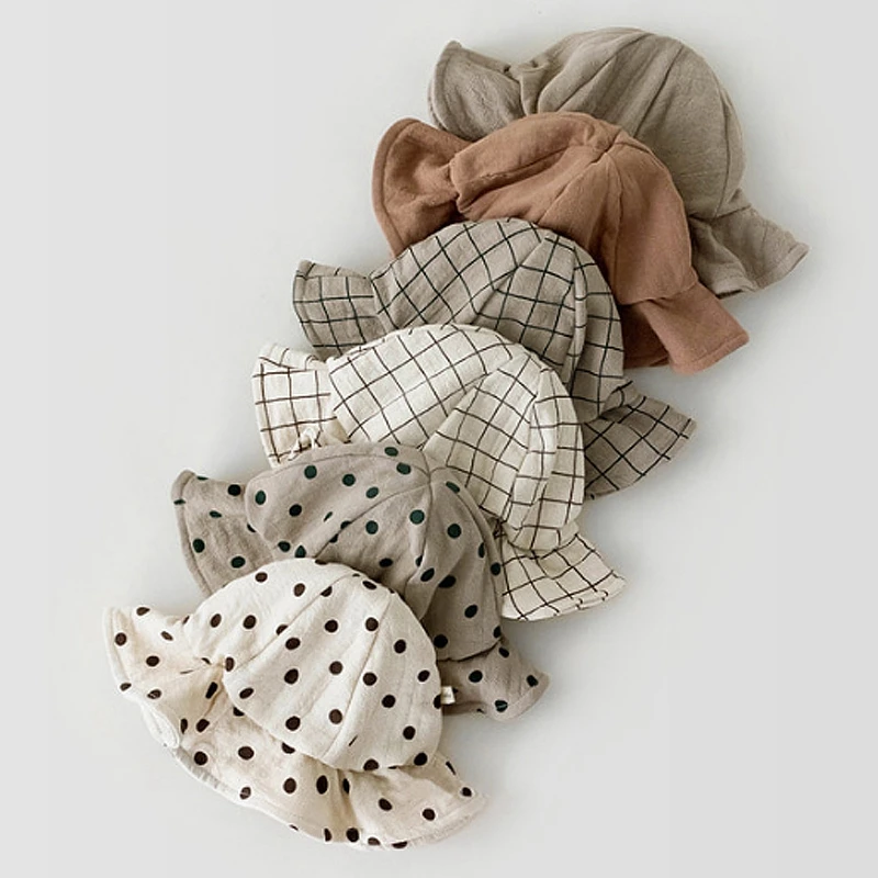 BSCI Factory Summer Baby Bucket Hat Foldable Bucket Cap for Kid Children