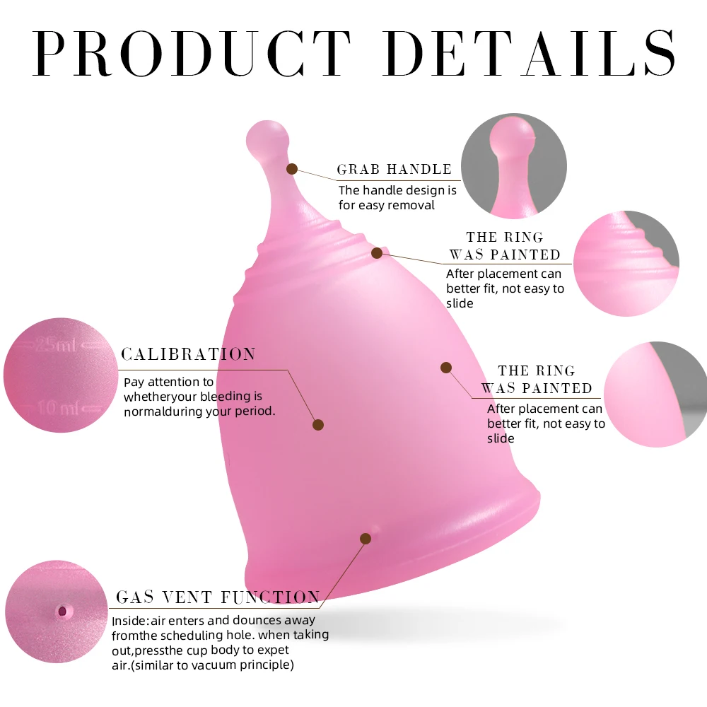 New Arrivals Long-Lasting Protection Menstrual Cups Medical Silicone