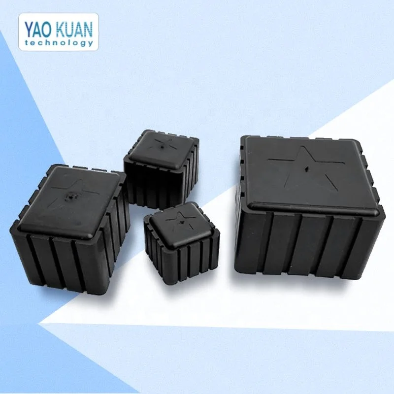 Black and white environmental protection rubber foot cover furniture table and chair leg non slip foot pad