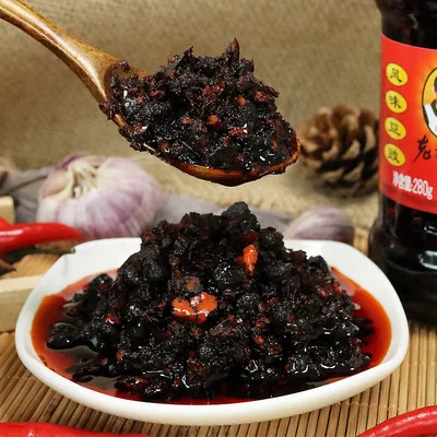 Chinese hot sauce Lao Gan Ma black bean sauce chili rice bibimbap hot sauce